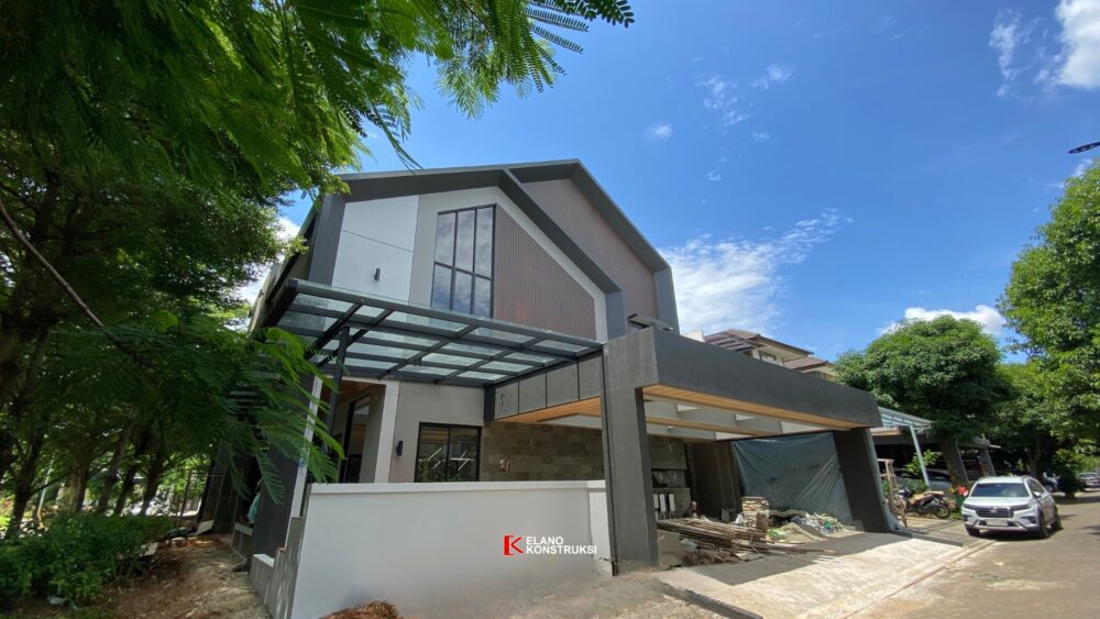 Konstruksi Rumah Minimalis Modern Bapak Erixon BSD 14,7 X 20 M