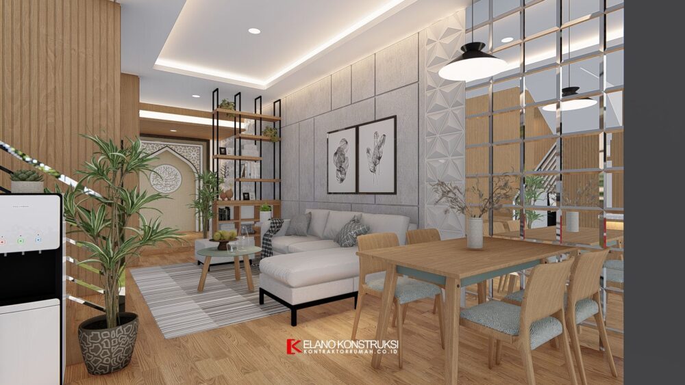 Desain Interior Rumah Tropis Modern Bapak Budi Depok 6 X 15.5 M