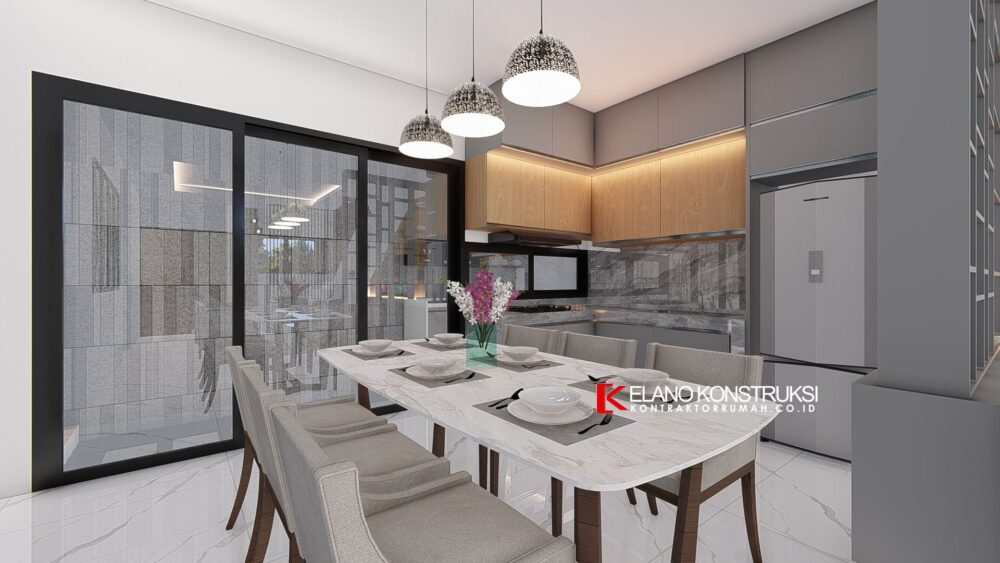 Desain Interior Rumah Tropis Modern Bapak Anang Bekasi 8 X 15 M