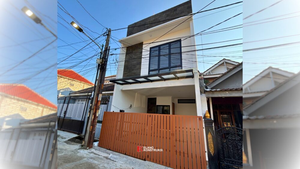 Konstruksi Rumah Minimalis Modern Ibu Bunga Bekasi 5 X 12 M