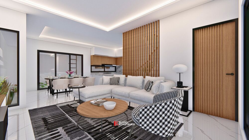 Desain Interior Rumah Minimalis Modern Pak Djoni Jakarta 8 X 16 M