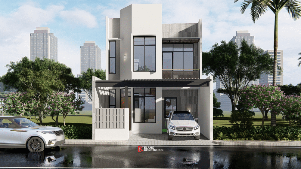 Desain Rumah Minimalis Modern Bapak Nuzy Bekasi 7 X 12 M