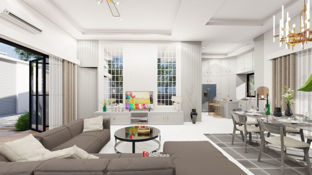 Desain Interior Rumah Klasik Bapak Yoyo Bekasi 19.3 X 20.3 M