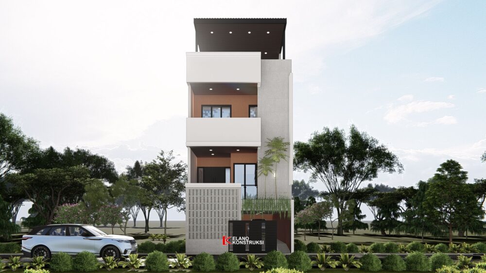 Desain Rumah Tropis Modern Ibu Cindy Bekasi 6 X 15 M