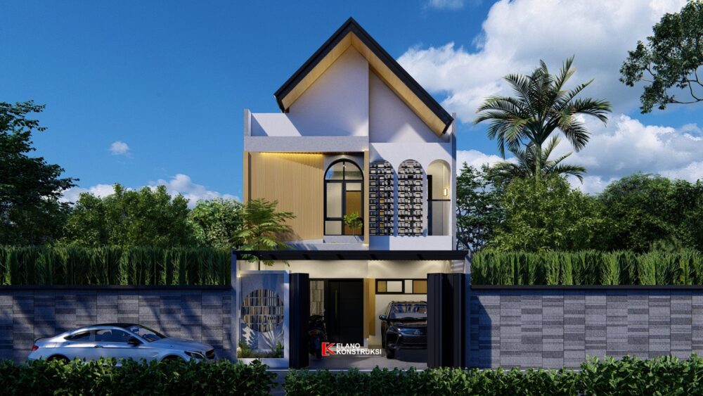 Desain Rumah Tropis Modern Ibu Dina Depok 7 X 15 M
