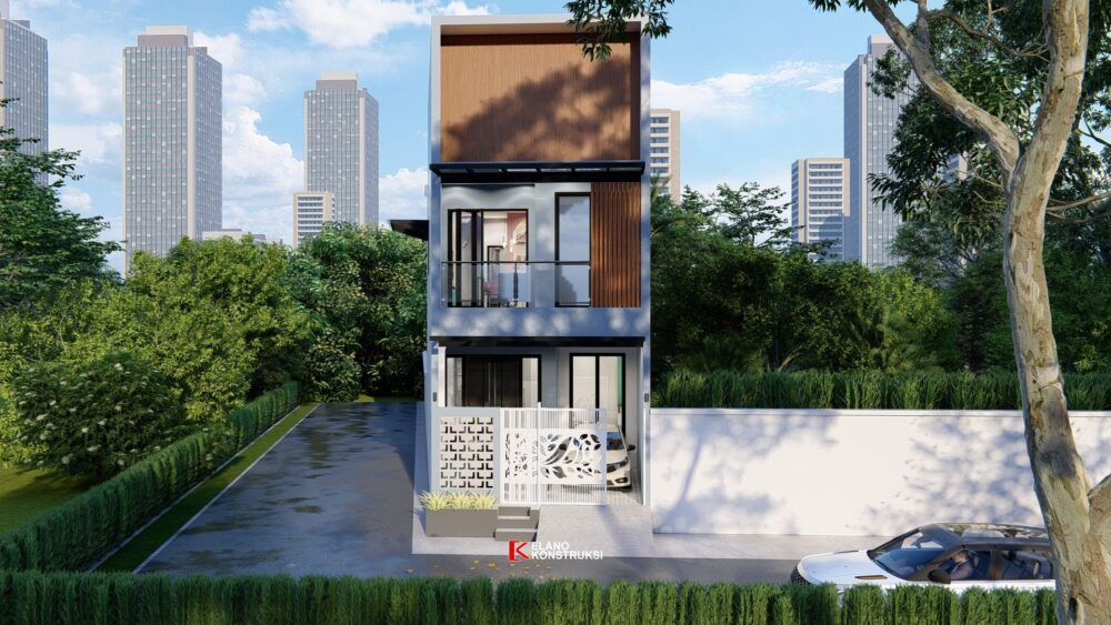 Desain Rumah Minimalis Modern Ibu Nur Tangsel 7.2 X 11.6 M