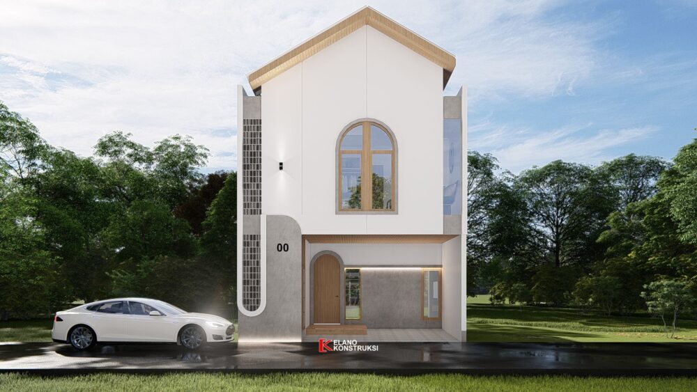 Desain Rumah Minimalis Modern Ibu Shinta Jaktim 7.1 X 11.3 M