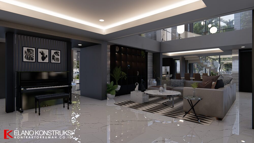 Desain Interior Villa Minimalis Modern Ibu Srituti Bogor 22 X 24 M