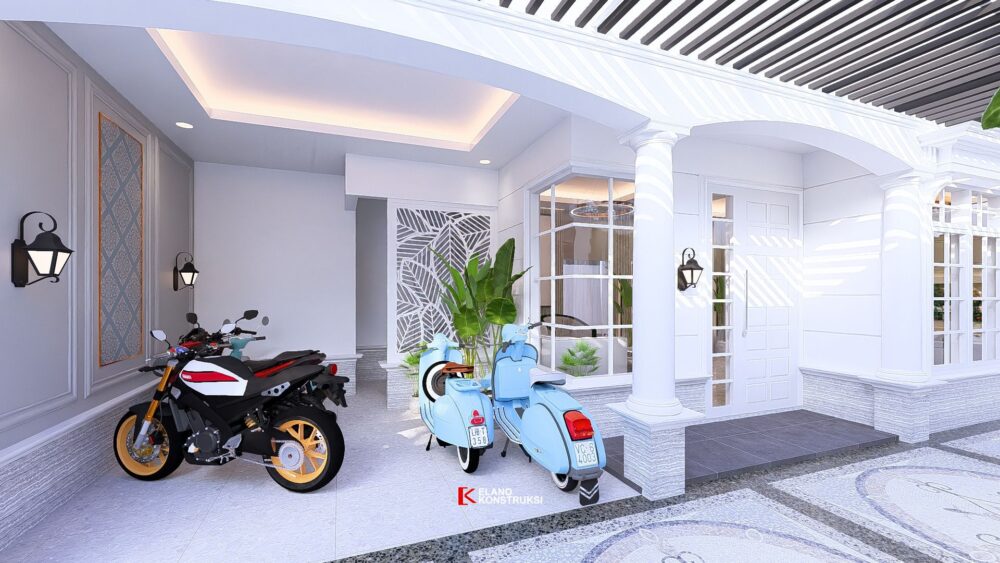 Desain Rumah Klasik Modern Bapak Ino Depok 9 X 14 M