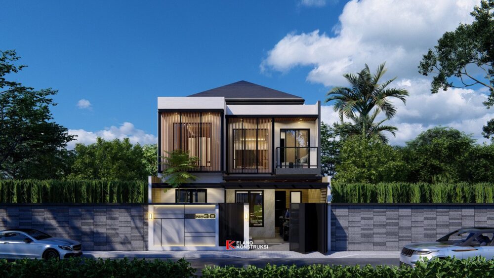 Desain Rumah Tropis Modern Bapak Norman Bekasi 9 X 19.2 M