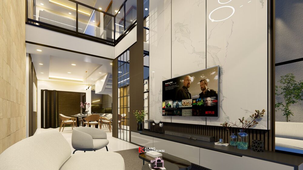 Desain Interior Rumah Tropis Modern Bapak Norman Bekasi 9 X 19.2 M